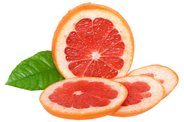 Sliced grapefruit isolated - Фото, изображение