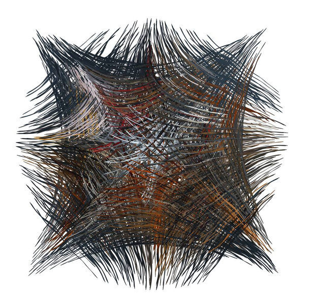 Contexto geométrico abstrato de fibra digital fina. Padrão com ilusão óptica. - Foto, Imagem
