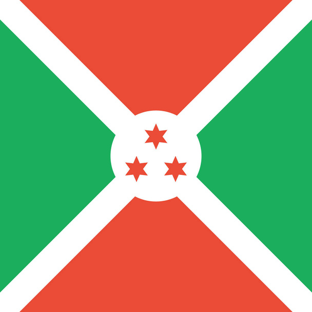 Flag of Burundi flat icon, vector illustration - Vector, Image