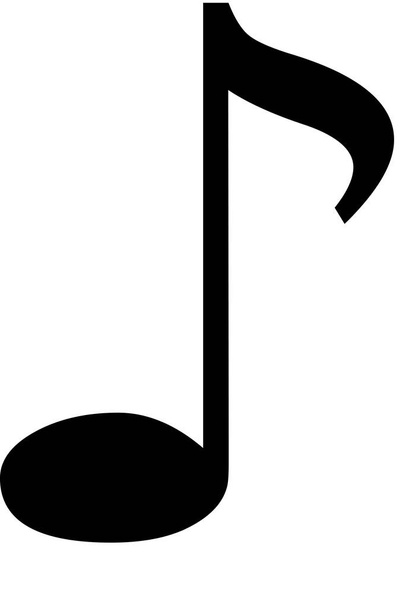 music icon isolated on white background, vector illustration - Вектор, зображення