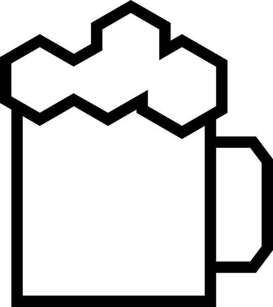 ícone de caneca de cerveja, ilustração vetorial - Vetor, Imagem