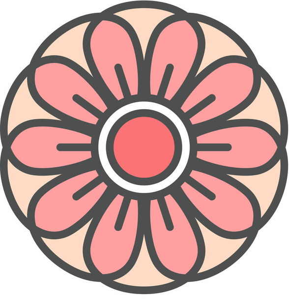 fleur de cosmos de géranium, illustration vectorielle d'ornement de fleur, art de flore de fleur - Vecteur, image