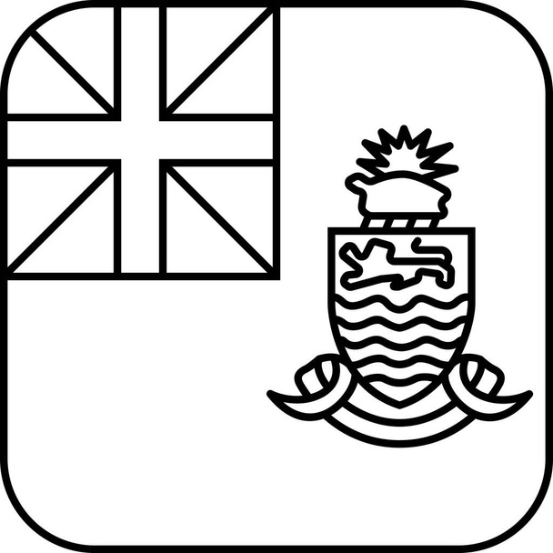 Прапор Кайманових островів, векторна ілюстрація - Вектор, зображення