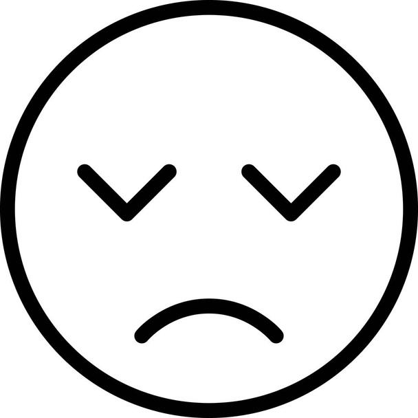 trieste gezicht avatar, emoticon concept vector illustratie - Vector, afbeelding