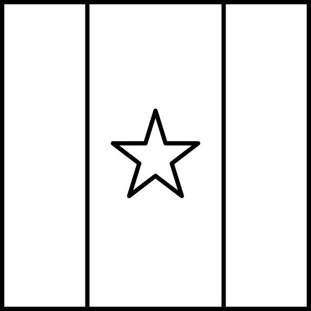 Bandeira do ícone de Camarões, ilustração vetorial - Vetor, Imagem