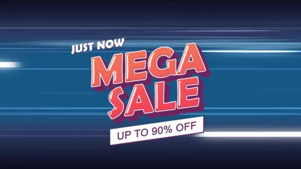 just now mega sale up to 90% off , motion graphic video. sale promotion,advertising, marketing,website. Royalty-free Stock 4K Footage - Footage, Video