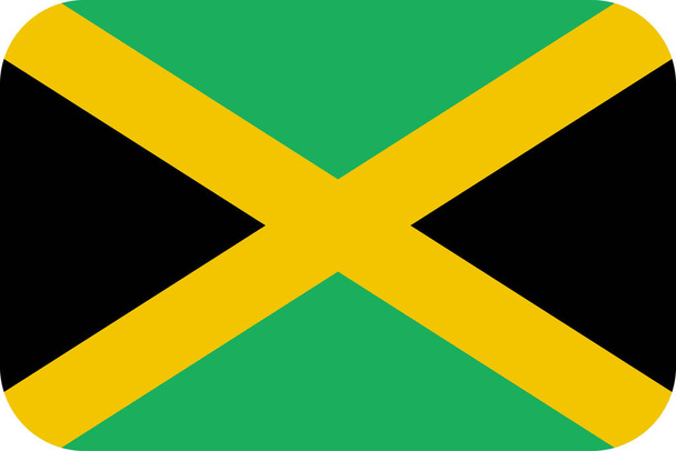 Flaga Jamajki płaska ikona, ilustracja wektora - Wektor, obraz