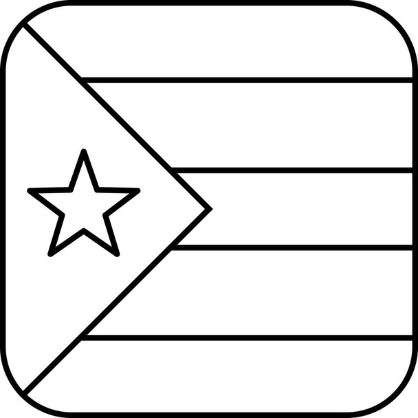 Flagge von Puerto Rico Vektor Illustration - Vektor, Bild