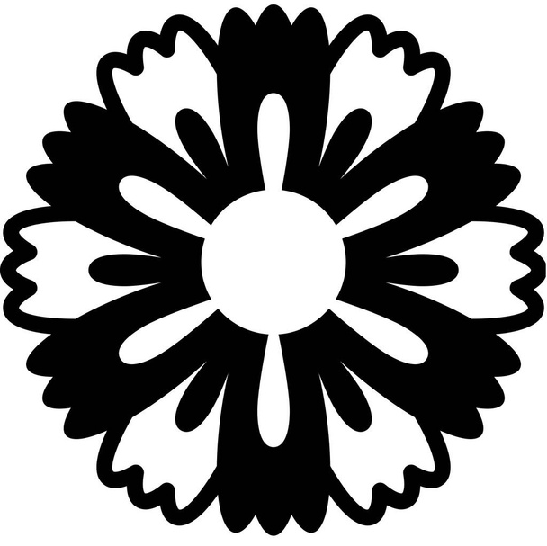 Schwarz schreiben Vektor Illustration von Blumenschmuck, Blütenflora Kunst - Vektor, Bild