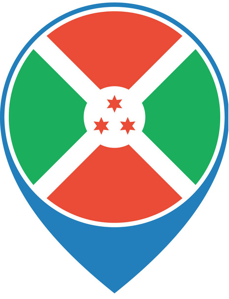 Flagge von Burundi flaches Symbol, Vektorillustration - Vektor, Bild