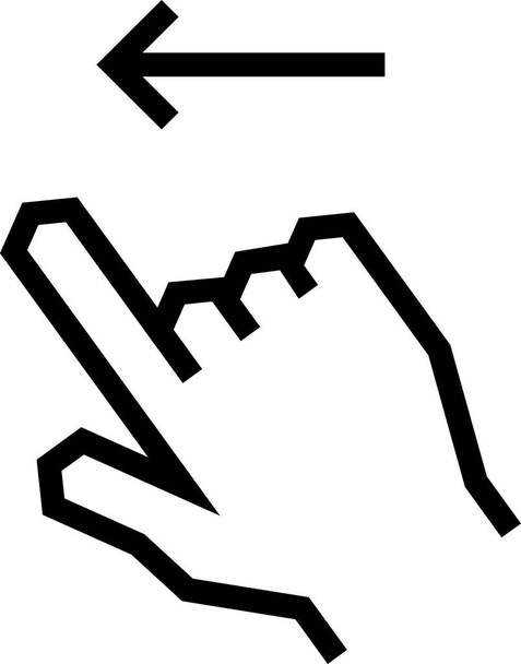 veeg links gebaar icoon, vector illustratie - Vector, afbeelding