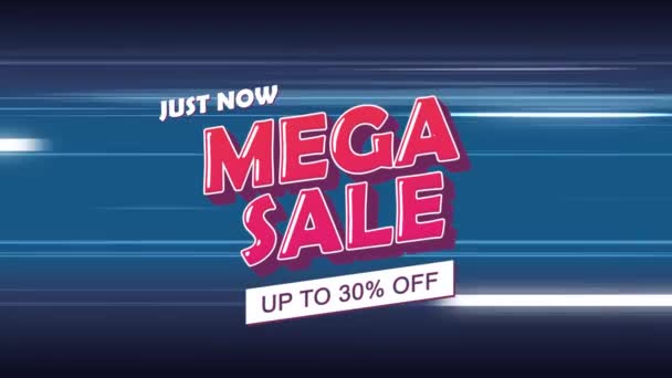 just now mega sale up to 30% off , motion graphic video. sale promotion,advertising, marketing,website. Royalty-free Stock 4K Footage - Footage, Video
