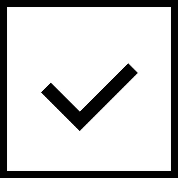 Häkchen flaches Symbol, Vektorabbildung - Vektor, Bild