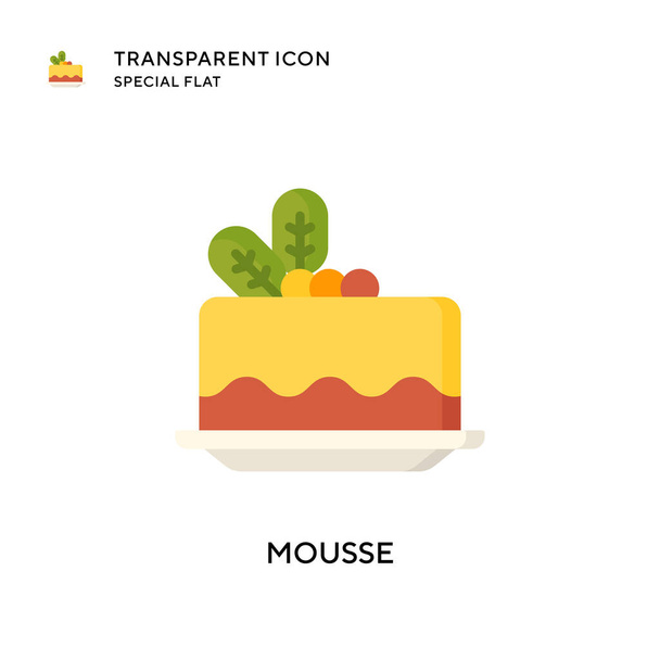 Mousse vector icon. Flat style illustration. EPS 10 vector. - Vector, Image