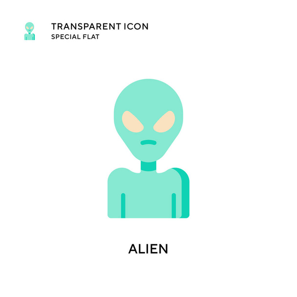 Icona del vettore alieno. Illustrazione in stile piatto. Vettore EPS 10. - Vettoriali, immagini