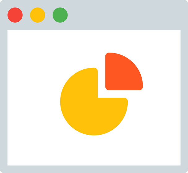 business chart icon, analytics concept, minimalistic vector illustration - Vector, Imagen