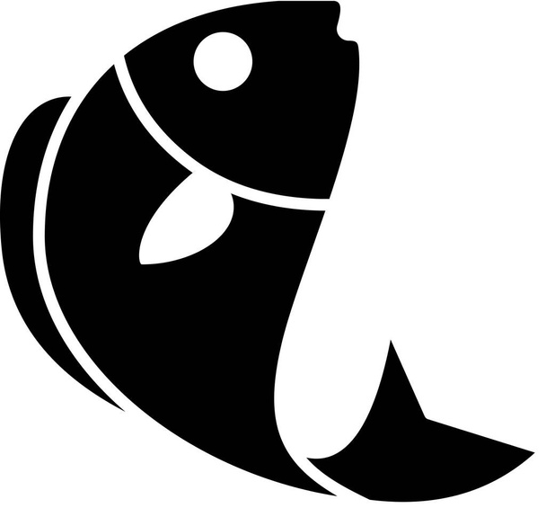 lunar fish flat icon, vector illustration - Vector, Image