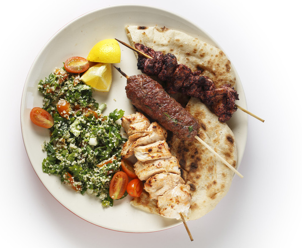 Kebab tabouleh bbq de cima
 - Foto, Imagem