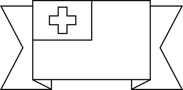 Флаг векторной иллюстрации Тонга - Вектор,изображение