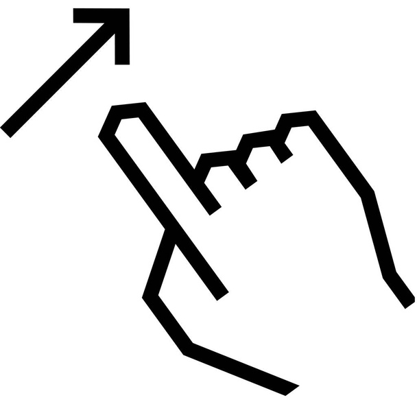 veeg omhoog gebaar pictogram, vector illustratie - Vector, afbeelding