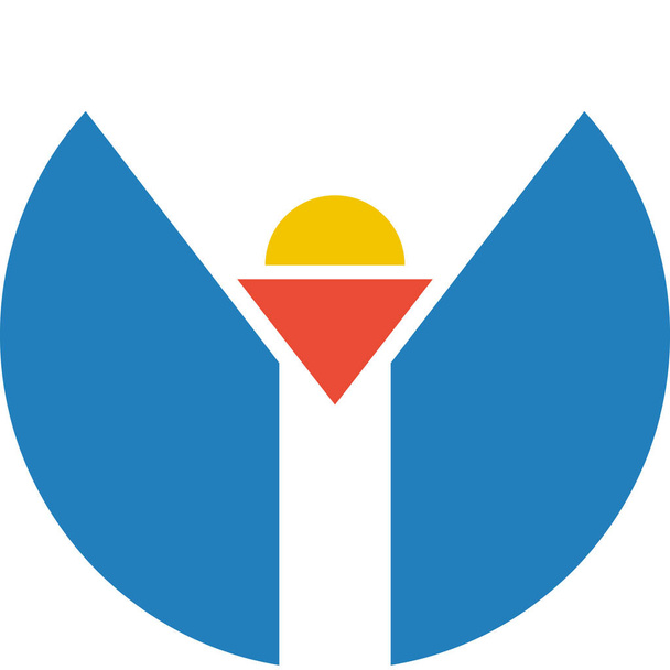 bandeira de Saint Martin ícone plano, vetor, ilustração  - Vetor, Imagem