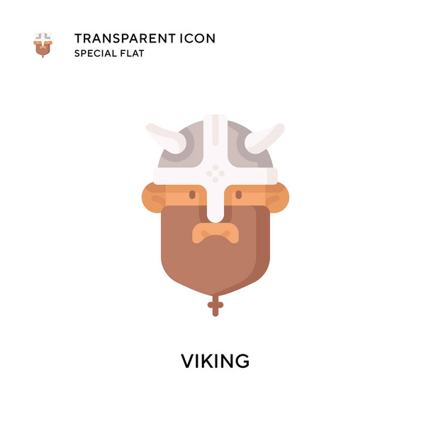Viking vectoricoon. Platte stijl illustratie. EPS 10-vector. - Vector, afbeelding