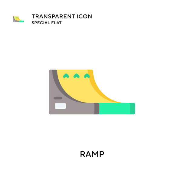 Ramp vector icon. Flat style illustration. EPS 10 vector. - Vector, Image