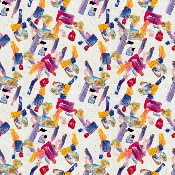 Seamless pattern made by hand drawn paint strokes. - Фото, изображение