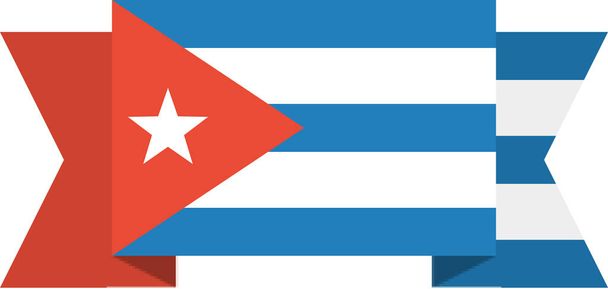 Vlag van Cuba vector illustratie  - Vector, afbeelding