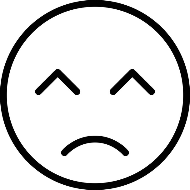 triste rosto avatar, emoticon conceito vetor ilustração - Vetor, Imagem