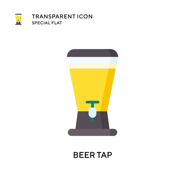Beer tap vector icon. Flat style illustration. EPS 10 vector. - Vector, Image