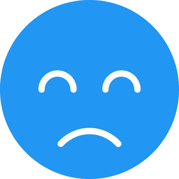 smutna twarz avatar, emoticon koncepcja wektor ilustracja - Wektor, obraz