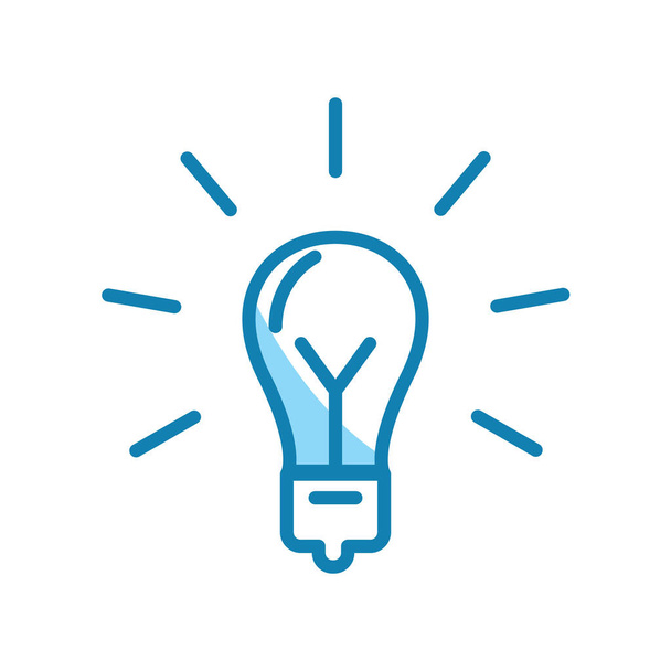 Ilustración Gráfico vectorial del icono de la lámpara de bombilla. Apto para la inspiración, pensar, idea, creativo, tecnología, innovación, bombilla, etc.
. - Vector, imagen