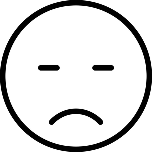 smutna twarz avatar, emoticon koncepcja wektor ilustracja - Wektor, obraz