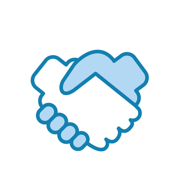 Ilustração Gráfico vetorial do ícone de aperto de mão. Apto para parceria, negócio, amizade etc.
. - Vetor, Imagem