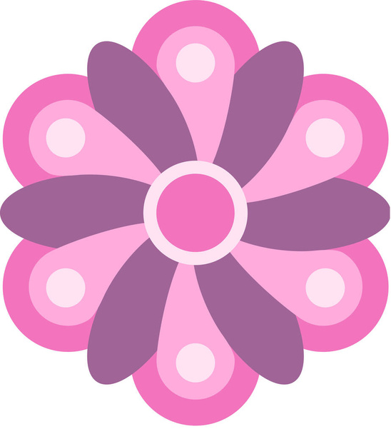 rosa viola vettoriale illustrazione di ornamento floreale, fiore flora arte - Vettoriali, immagini