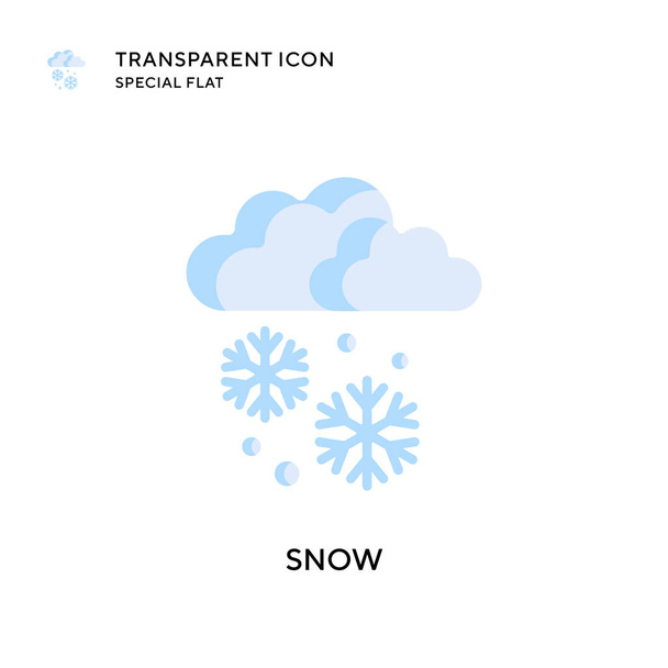 Snow vector icon. Flat style illustration. EPS 10 vector. - Vector, Image