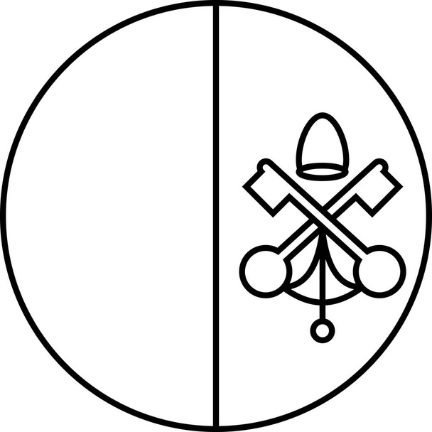 Прапор Святого Престолу Ватикан Державна плоска ікона, векторна ілюстрація  - Вектор, зображення