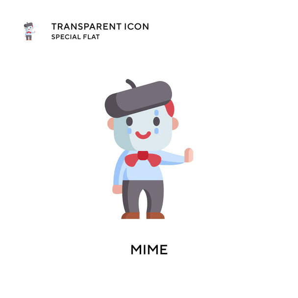 Mime vector icon. Flat style illustration. EPS 10 vector. - Vector, Image