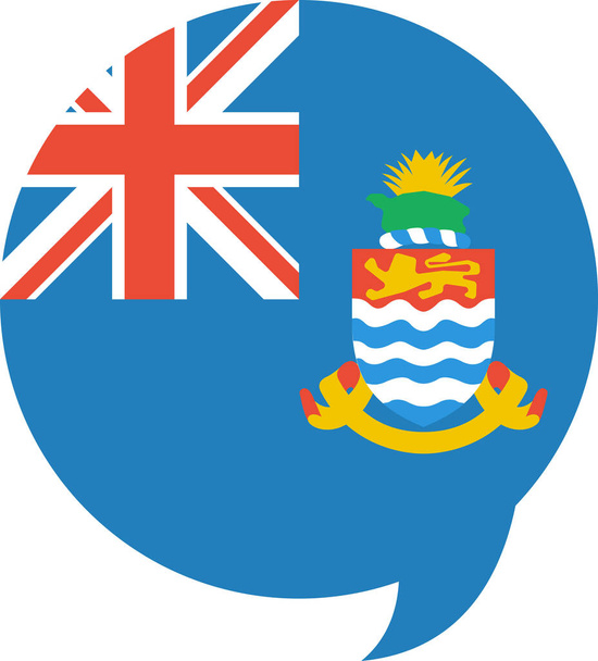 Прапор Кайманових островів плоский символ, вектор, ілюстрація  - Вектор, зображення