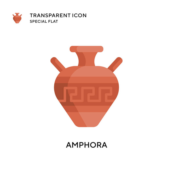 Amphora vector icon. Flat style illustration. EPS 10 vector. - Vector, Image