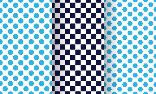 Wektorowe tła geometryczne w kolorze niebieskim i ciemnym. Artwork Business Web Presentation Cover Fabric. - Wektor, obraz