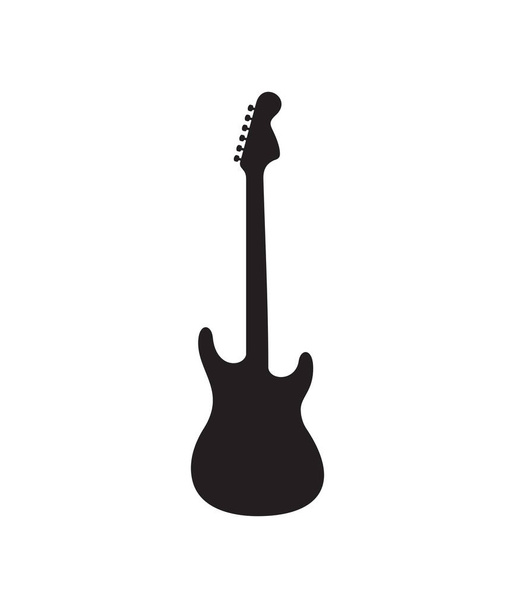 エレキギターシルエットのベクトルイラスト - ベクター画像