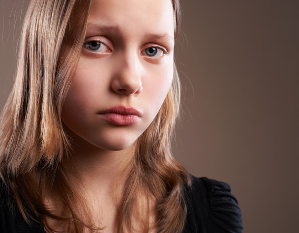 Depressed teen girl - Фото, зображення