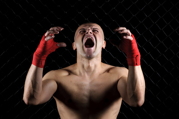 El luchador gritando
 - Foto, Imagen