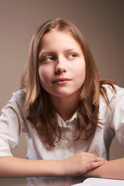 Confused teen schoolgirl - Фото, зображення