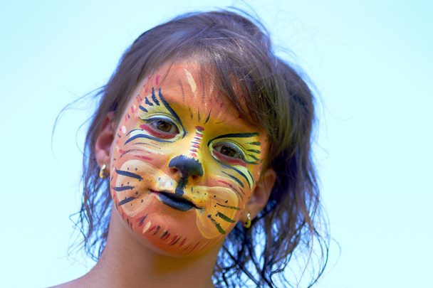 Lion Face Paint - Fotoğraf, Görsel