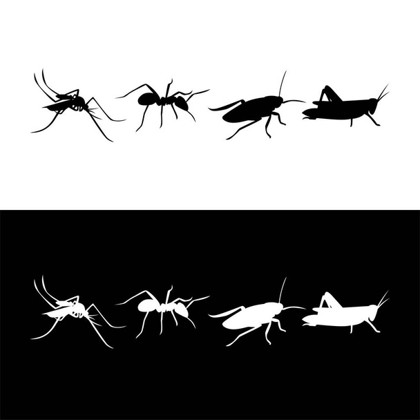 insecto diseño icono silueta vector - Vector, Imagen
