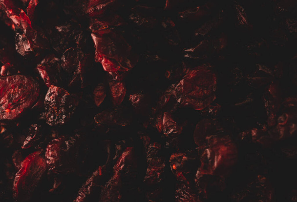 Macro close up of many dry cranberries, macro close up selective focus - Фото, зображення