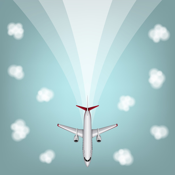 Ilustracja wektorowa samolotów z chmury i linii - Wektor, obraz